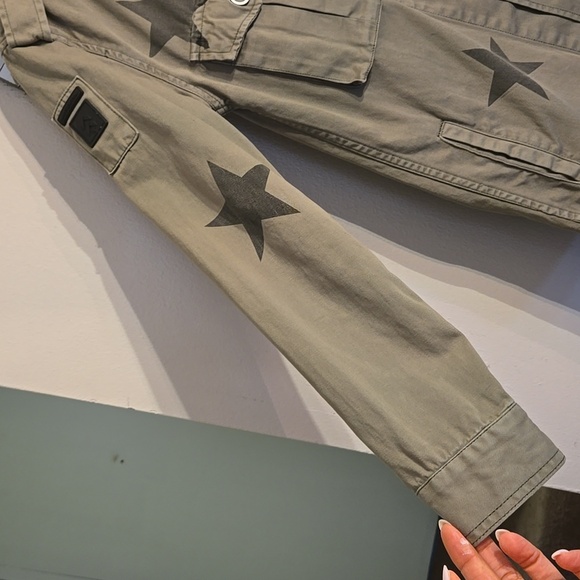 Anthropologie Pistola Camo Royal Honor Utility Military Star Shacket Jacket NWOT - Picture 9 of 16